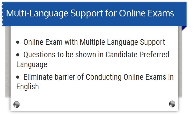 MultiLanguage Support For Online Examination System