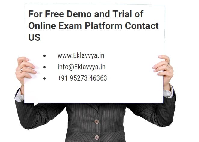 Contact us for eklavvya Online Exam System Free Demo
