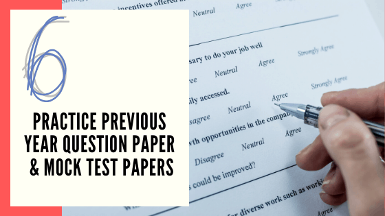 Practice previous years question papers
