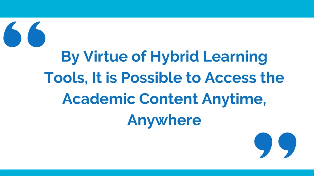 Better accessibility of academic content using Hybrid Learning